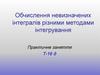 Обчислення невизначених інтегралів різними методами інтегрування