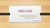 Lingua Latina (Имя прилагательное)