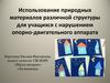 Использование природных материалов различной структуры для учащихся с нарушением