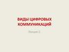 Виды цифровых коммуникаций. Лекция 2