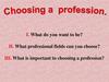 Choosing a profession