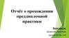 Отчёт о прохождении преддипломной практики