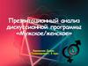 Презентационный анализ дискуссионной программы «Мужское/женское»