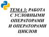 Работа с условными операторами и операторами циклов. Тема 3