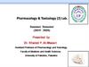Pharmacology & Toxicology.( Lab. 1 and 2)