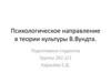 Психологическое направление в теории культуры В. Вундта