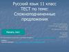 Сложноподчиненные предложения. Русский язык. 11 класс