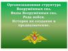Организационная структура Вооружённых сил. Виды Вооружённых сил. Рода войск. История их создания и предназначение