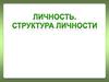 Личность. Структура личности. Лекция 2