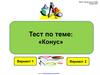 Тест по теме: «Конус»