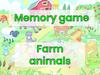 Memory game. Animals