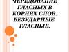 Чередование гласных в корнях слов. Безударные гласные
