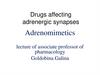 Drugs affecting adrenergic synapses