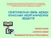 Генетическая связь между классами неорганических веществ
