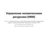 Управление человеческими ресурсами (HRM). Тема 4. «Практические основы функционального разделения труда службы УЧР»