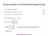 General problem of mathematical programming