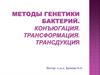 Методы генетики бактерий. Конъюгация. Трансформация. Трансдукция