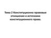 Конституционно-правовые отношения и источники конституционного права