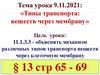 Типы транспорта: веществ через мембрану