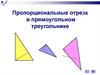 Пропорциональные отрезк в прямоугольном треугольнике