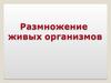 Размножение живых организмов