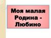 Моя малая Родина - Любино