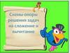 Схемы - опоры решения задач на сложение и вычитание