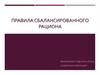 Правила сбалансированного рациона
