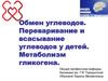 Обмен углеводов. Переваривание и всасывание углеводов у детей. Метаболизм гликогена