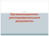 Организационно-распорядительные документы