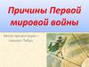 Причины Первой Мировой войны