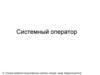 Системный оператор