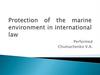 Protection of the marine environment in international law