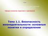 Тема 1.1. Безопасность жизнедеятельности: основные понятия и определения