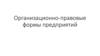 Организационно- правовые формы предприятий