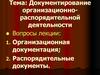 Документирование организационно-распорядительной деятельности