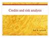 Credits and risk analysis