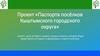 Паспорта посёлков Кыштымского городского округа