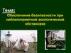 Обеспечение безопасности при неблагоприятной экологической обстановке