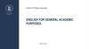 English for general academic purposes