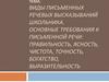 Виды письменных речевых высказываний школьника. Основные требования к письменной речи