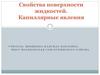 Свойства поверхности жидкостей. Капиллярные явления