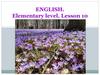 English. Lesson 10