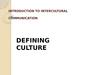 Defining Culture