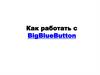 Как работать с BigBlueButton