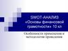 SWOT-АНАЛИЗ «Основы финансовой грамотности» 10 класс
