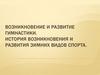 Возникновение и развитие гимнастики. История возникновения и развития зимних видов спорта
