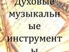 Духовые музыкальные инструменты
