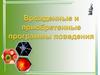 Врожденные и приобретенные программы поведения
