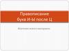 Правописание букв И-Ы после Ц